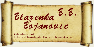 Blaženka Bojanović vizit kartica